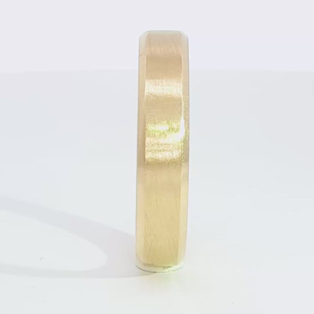 Beveled Edge Brushed Cigar Band 4mm