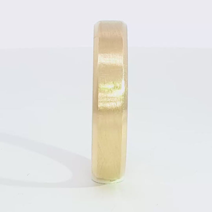 Beveled Edge Brushed Cigar Band 4mm
