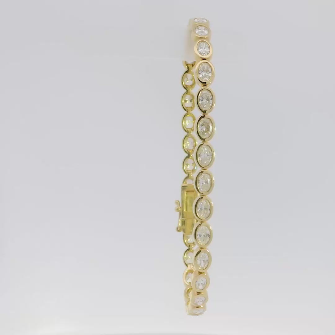 Oval Bezel Tennis Bracelet