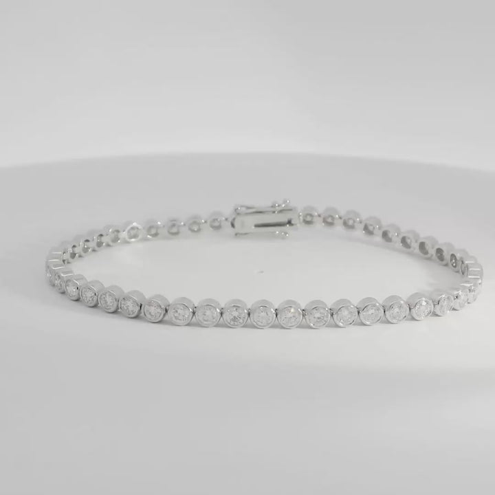 Brilliant Round Bezel Tennis Bracelet