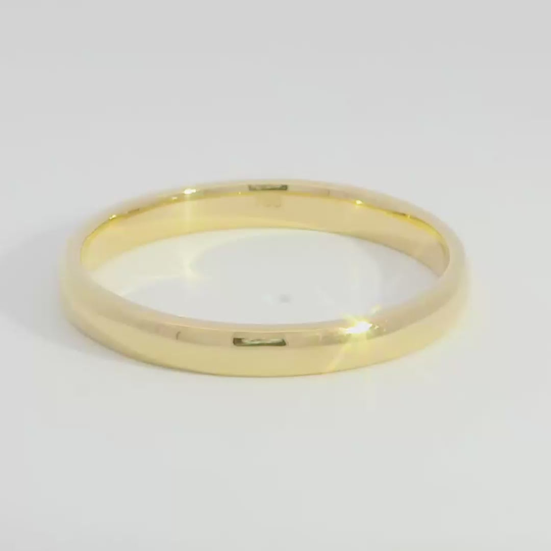 Thin Rounded Polished Men's Wedding Band